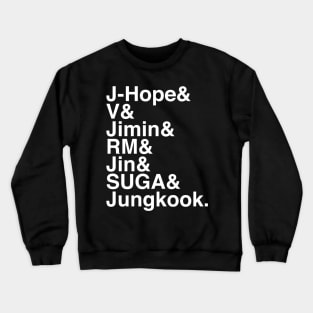 BTS Band Name List Crewneck Sweatshirt